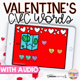 Valentine's Day CVC Words Short Vowels Phonics Boom Cards