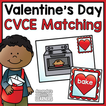 Preview of Valentine's Day CVCE Word Matching