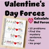 Valentine's Day Calculating Net Forces Puzzle