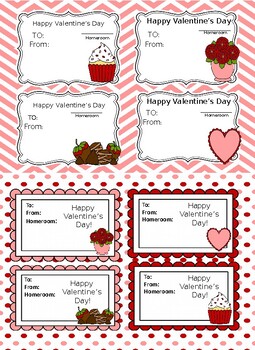 Preview of Valentine's Day Candy Gram Labels-14 Designs