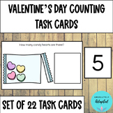 Valentine's Day Candy Heart Counting Task Cards