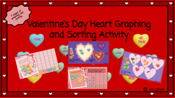 Preview of Valentine's Day Candy Heart Graphing and Sorting Activity for Google Docs