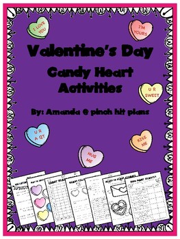 Preview of Valentine's Day Candy Conversation Heart Activities