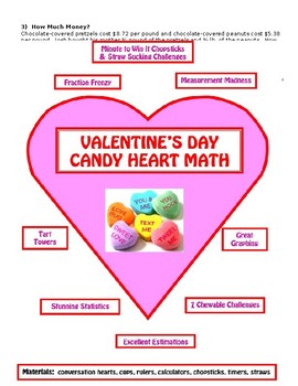 Preview of Valentine's Day Candy Heart Math Fun!  BRAND NEW!