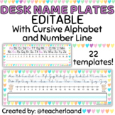 Valentine's Day Candy Heart Theme Student Desk Name Plates
