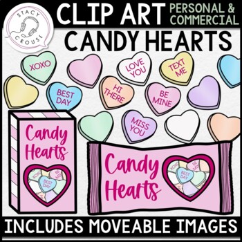 Heart Clipart, Heart Candy Clip Art, Sweethearts Candy Clipart