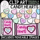 Valentine's Day Candy Hearts CLIP ART with Moveable Pieces