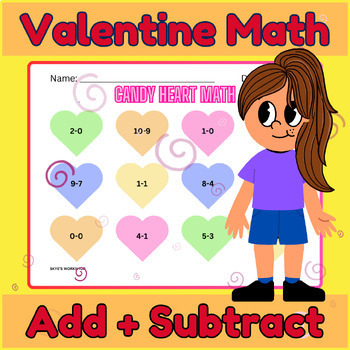 DOLLAR DEAL 10 Valentine's Day Conversation Hearts Math Activities