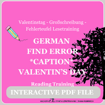 Preview of Valentine's Day: Capitalization error devil - Reading cards Interactive