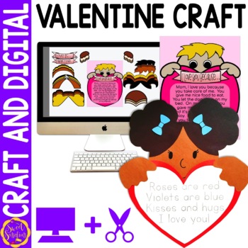 Preview of Valentine's Day Card Google Slides Valentines Craft Valentine Bulletin Board