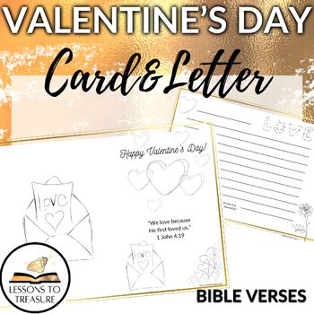 Preview of Valentine’s Day Card Letter Bible Verses Christian Religious