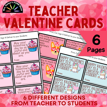 Preview of Valentine's Day Card Pack - Give to Students - no prep, print, cut, sign & give
