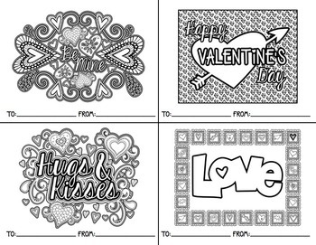 Valentine's Day Coloring Bookmarks by Tracee Orman