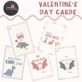 Valentine's Day Cards | English, French & Spanish | Dino Theme