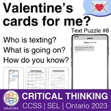 Valentine's Day Cards For Me? Critical Thinking Text Puzzl