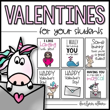 Preview of Valentine's Day Cards / Gift Tags - For Students