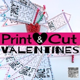 Valentine's Day Cards | Print and Cut | Mazes