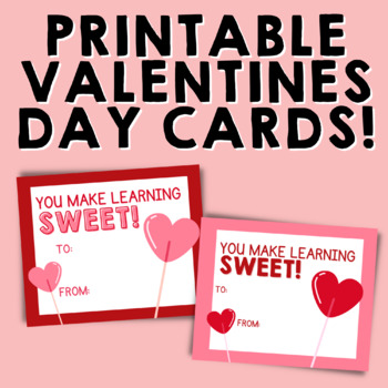 Valentine's Day Cards, Printable Cut-out Cards for students or teachers!