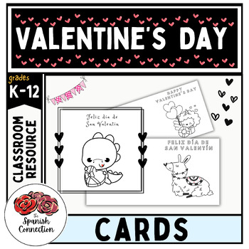Preview of Valentine's Day Cards- Spanish and English