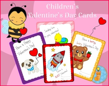 Preview of Valentine's Day Cards for Children Printables