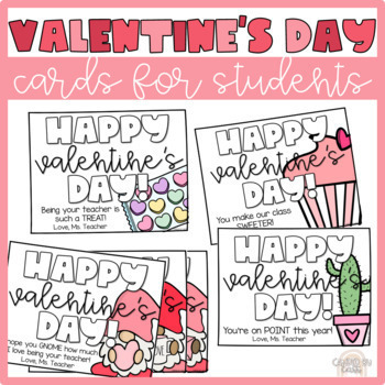 Preview of Valentine's Day Cards for Students 
