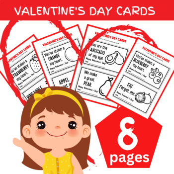 Preview of Valentine's Day Cards for Students Cards Activity for Kids