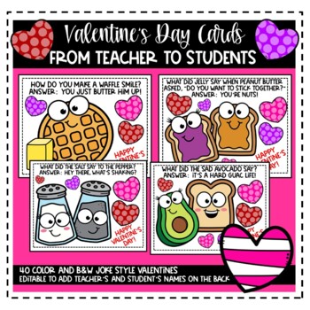 Preview of Valentine's Day Cards for Students From Teacher