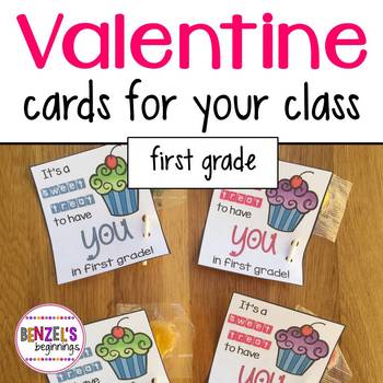 Valentine S Day Cards For Your Class 1st Grade By Benzel S Beginnings