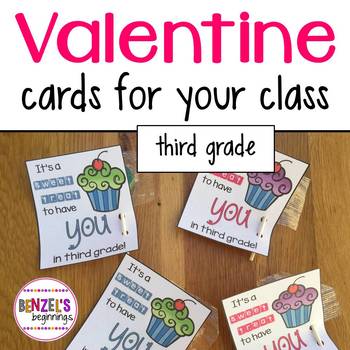 Valentine S Day Cards For Your Class 3rd Grade By Benzel S Beginnings