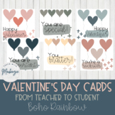 Valentine's Day Cards from Teacher to Student | Printable 
