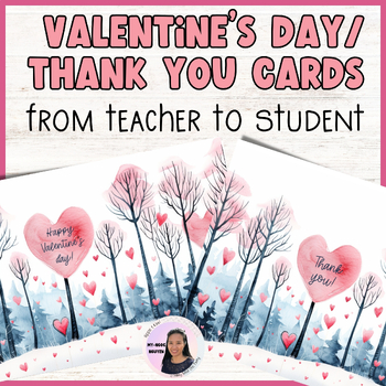 Valentines day card for students to parents