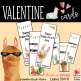 Valentine's Day Cards or Book Marks for Teachers or Students Llama Love