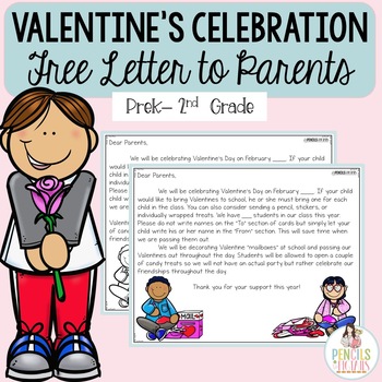 Preview of Valentine's Day Editable Letter to Parents