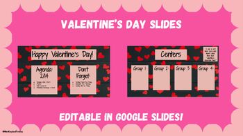 Preview of Valentine's Day Center/Agenda Google Slides
