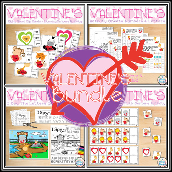Preview of Valentine’s Day Center Activities for Preschool, Pre-K, Kinder, and Daycare