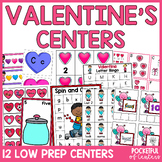 Valentine's Day Centers Kindergarten Math and Literacy Activities