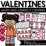Valentine's Day Centers Kindergarten Math and Literacy Activities