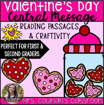Preview of Valentine's Day Central Message Passages & Craftivity