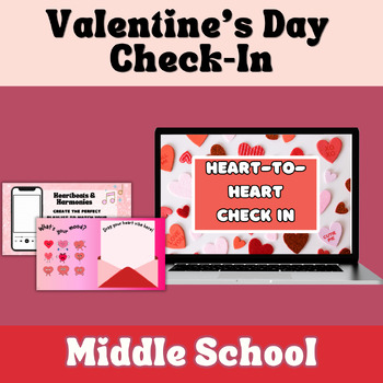 Preview of Valentine's Day Check In SEL Activity Middle School