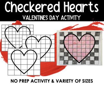 Preview of Valentine's Day Checkered Heart Activity