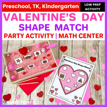 Valentine's Day Chocolate Heart Shape Match Center | Preschool ...