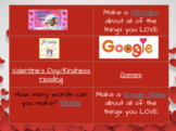 Valentine's Day Choice Board- Grades 3-5 (Digital, NO PRINTING)
