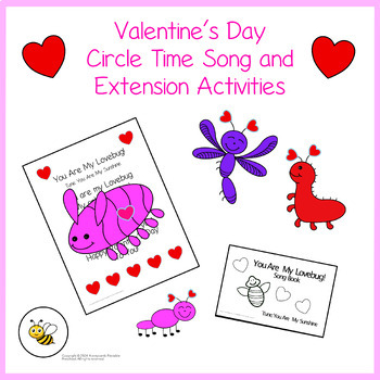 Preview of Valentine's Day Circle Time Song and Extension Activities