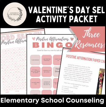 Preview of Valentine's Day Classroom Counseling Lesson & Activites