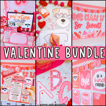 Preview of Valentines Day Classroom Decor Bundle