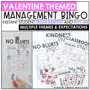 Preview of Valentine's Day Classroom Management Bingo - Game - Plan