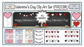 Preview of Valentine's Day Clip Art Set for Educators and SLPs {FREEBIE}