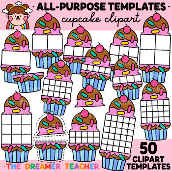 Preview of Valentine's Day Clipart Templates Cupcake