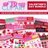 Valentine's Day Clipart and Digital Paper BUNDLE
