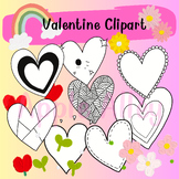 Valentine's Day Clipart (black&white)